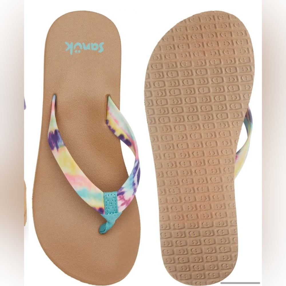 ⭐️SALE⭐️ SANUK "Ashland Tie Dye" Flip Flops - Picture 4 of 8